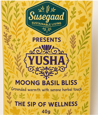 Yusha Moong Basil Bliss Instant Soup | 40 g Pure Nourishment | UK Origin | 100% Organic Green Moong